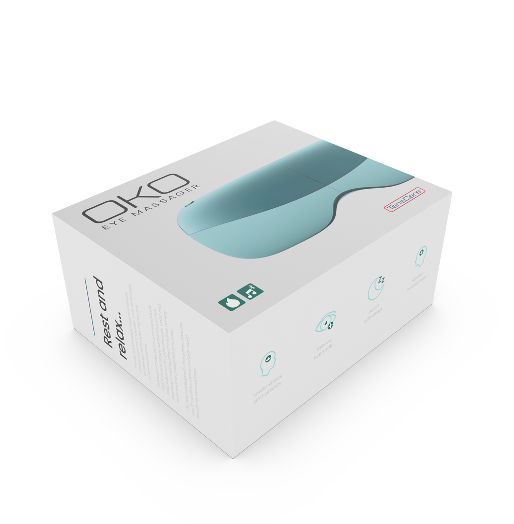Oko Eye Massager - Relieve Eye Fatigue and Promote Relaxation with Air Pressure, Vibration and Hot Compress
