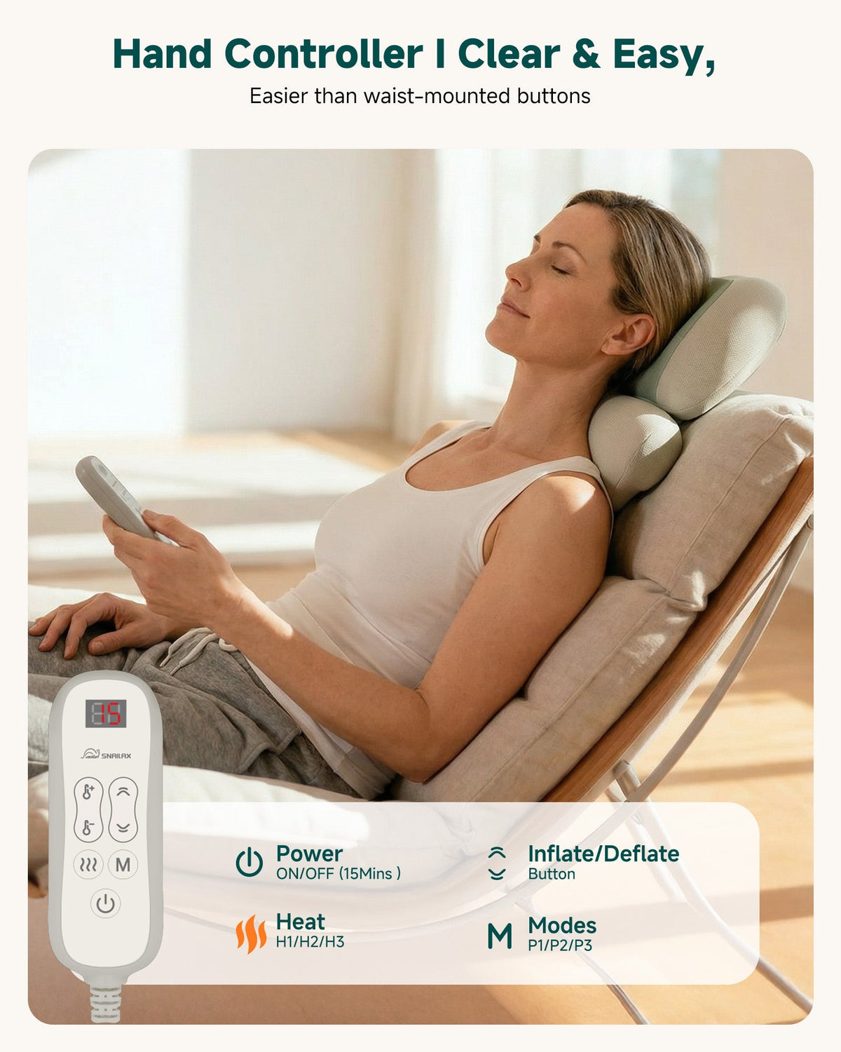 2026 Cordless Neck Massager with Heat, Remote Control Cervical Traction Massage Pillow
