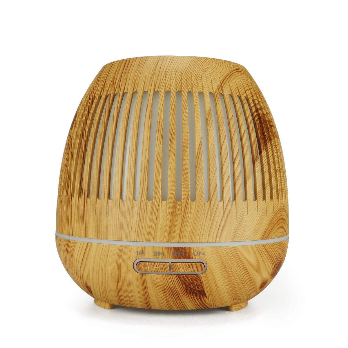 Wood Grain Drum Ultrasonic Humidifying Essential Oil Diffuser – Artisan Design, Net Ventilation, LED