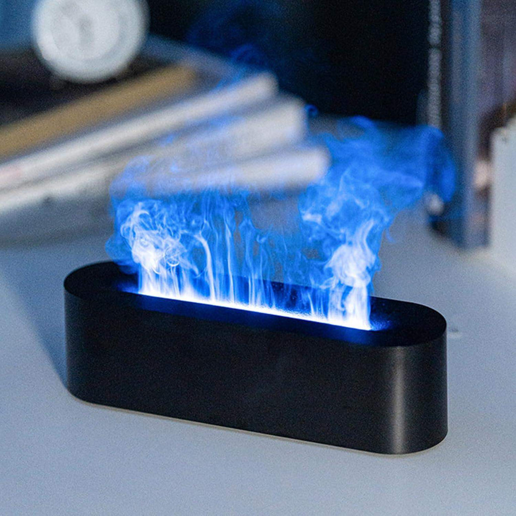 Sleek Warm Flame Ultrasonic Humidifying Essential Oil Diffuser – 150ml, Remote Control, 6-Hour Timer