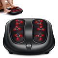 Nekteck Shiatsu Foot Massager with Heat, Electric Foot Massager Machine with Deep Kneading/Rolling, 6 Massage Heads/54 Rotating Nodes, Adjustable Height, 15-Min Auto-Off, Gifts for Mom Dad Men Women
