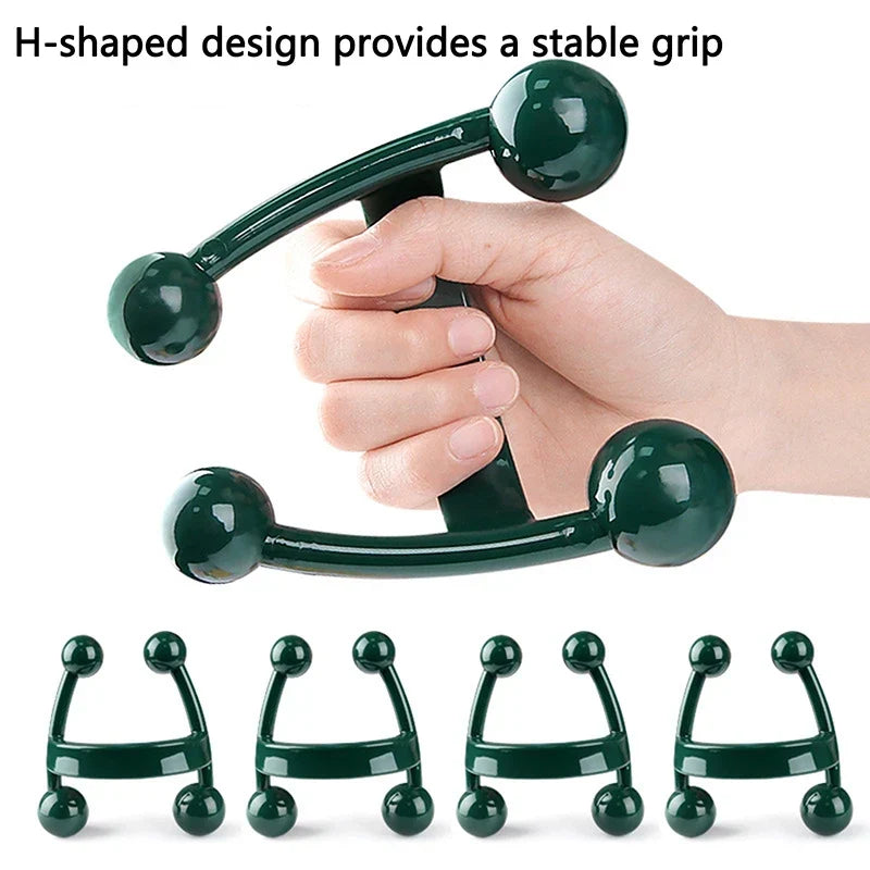H-Shape Trigger Point Handheld Massager | Back & Body Tool