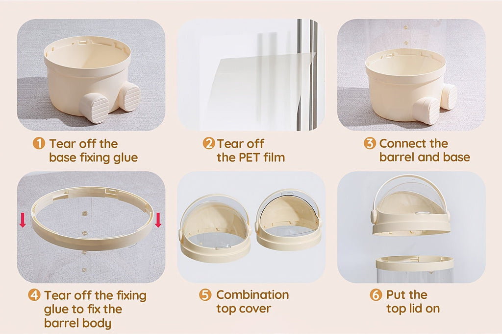 Stackable Round Stuffed Animal Storage Box with Lid for Entryways, Bedrooms and Living Spaces